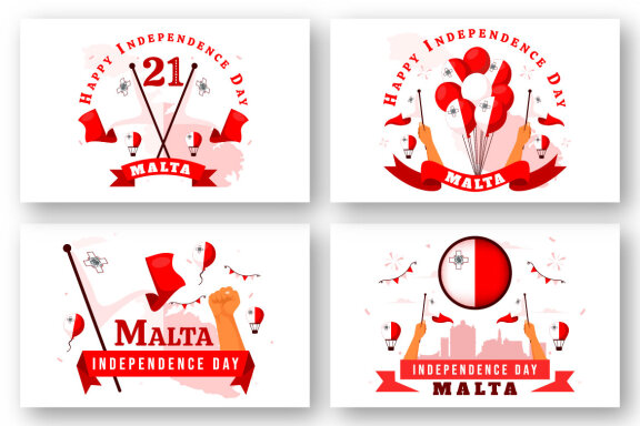 10 Independence Day of Malta Illustration