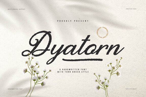 Dyatorn | Brush Handwritten Font