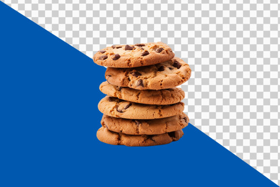 Stack of cookies on transparent background PNG image