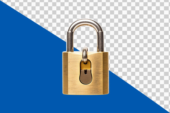 Padlock on transparent background PNG image 
