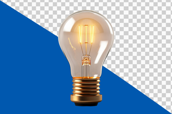 Light bulb on transparent background PNG image