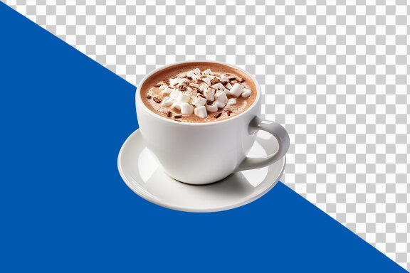 Hot cocoa on transparent background PNG image