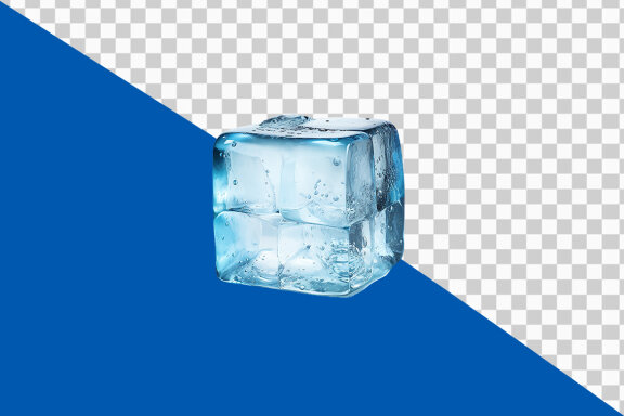 Ice cube on transparent background PNG image 