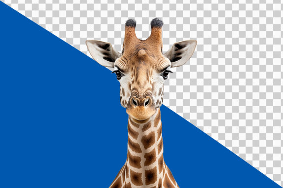 Giraffe on transparent background PNG image