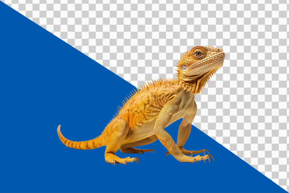Iguana on transparent background PNG image 
