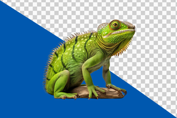 Iguana on transparent background PNG image 