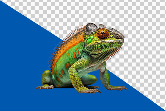 Iguana on transparent background PNG image 