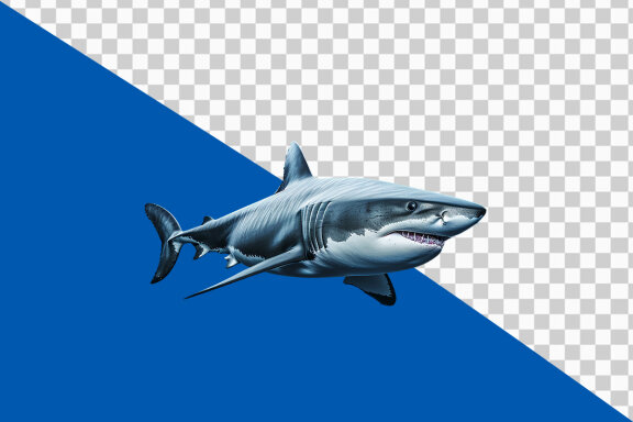 Shark on transparent background PNG image 