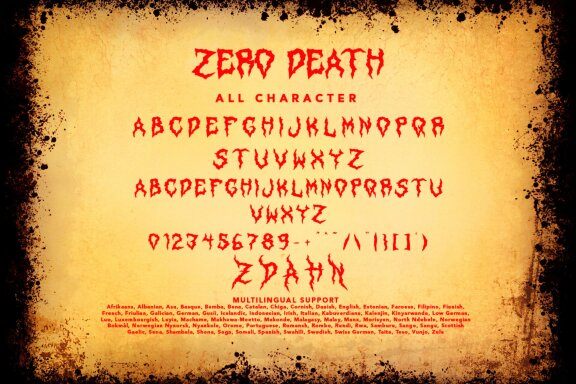 Zero Death FREE Font