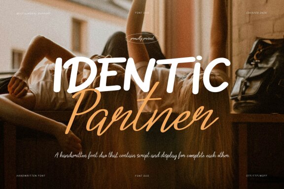 Identic Partner | Handwritten Font Duo