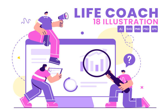 18 Life Coach Illustration