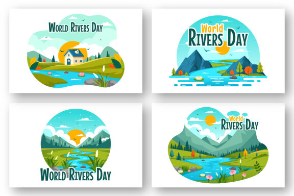 10 World River Day Illustration
