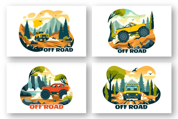 9 Off Road Sport Illustration