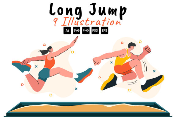 9 Long Jump Sport Illustration