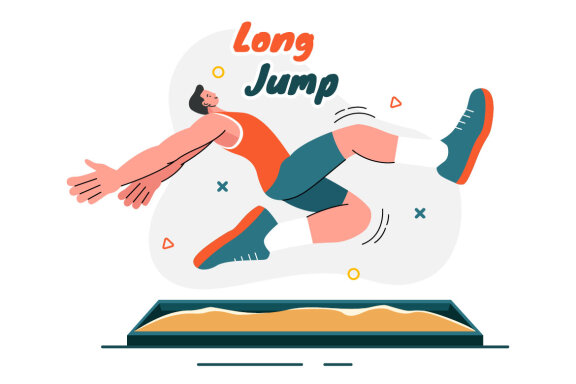 9 Long Jump Sport Illustration