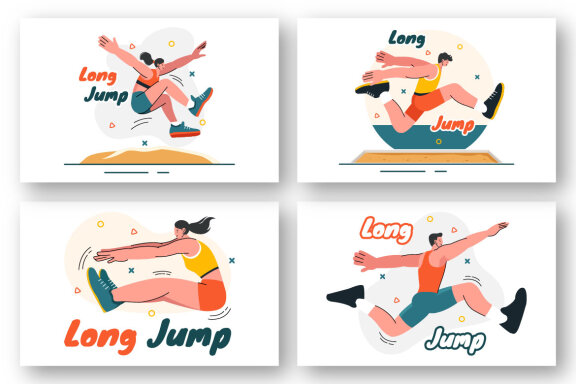 9 Long Jump Sport Illustration