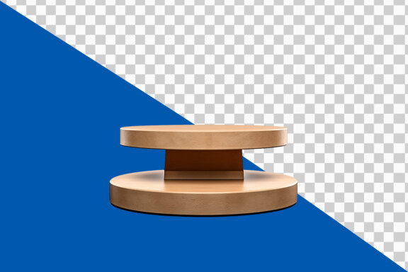 Wooden podium on transparent background PNG image