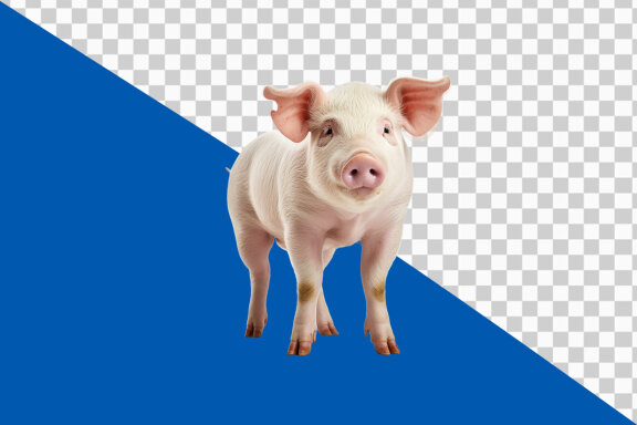 Pig on transparent background PNG image 