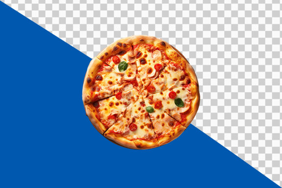 Pizza on transparent background PNG image 