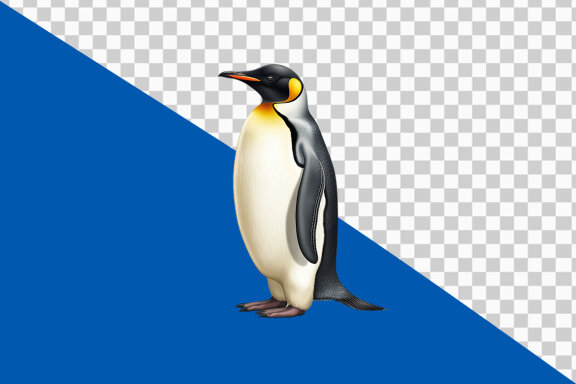 Penguin on transparent background PNG image