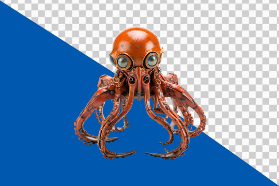 Octopus on transparent background PNG image