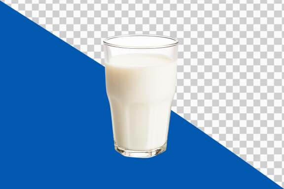 Glass of milk on transparent background PNG image