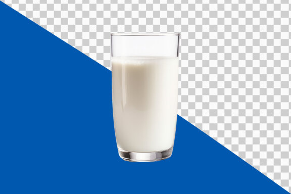 Glass of milk on transparent background PNG image