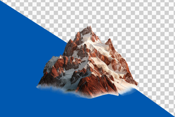 Mountain on transparent background PNG image