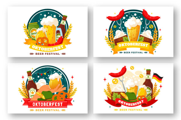 13 Oktoberfest Beer Festival Illustration
