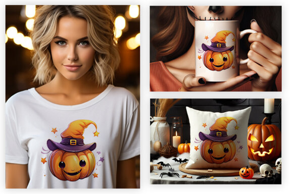 Halloween Pumpkin Sublimation PNG Bundle