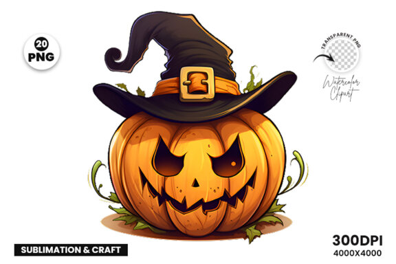 Halloween Pumpkin Sublimation PNG Bundle