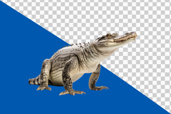 Crocodile on transparent background PNG image