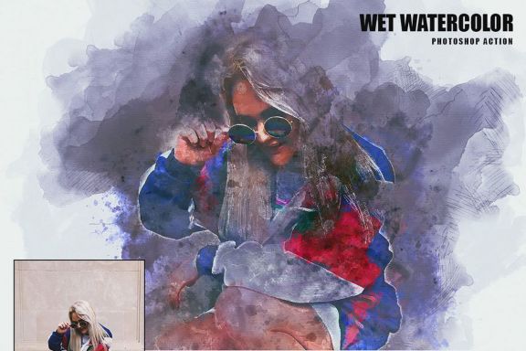 Wet Watercolor Photoshop Action