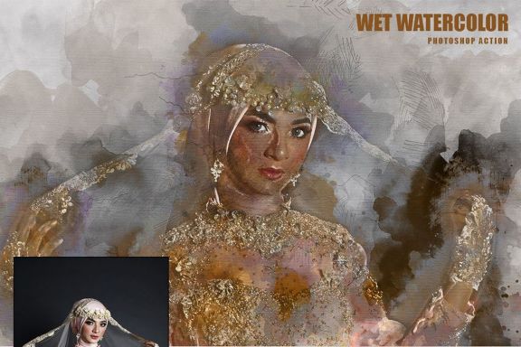 Wet Watercolor Photoshop Action