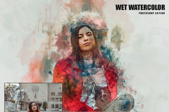 Wet Watercolor Photoshop Action