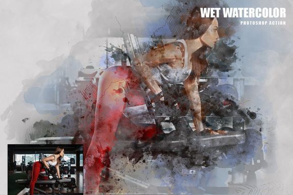 Wet Watercolor Photoshop Action