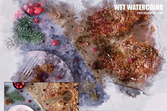 Wet Watercolor Photoshop Action