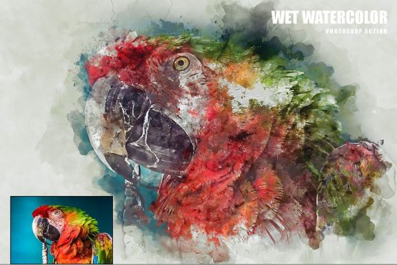 Wet Watercolor Photoshop Action