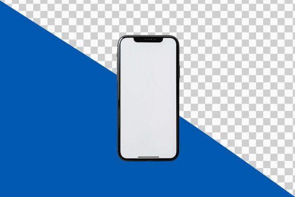 Smartphone mockup on transparent background PNG image 