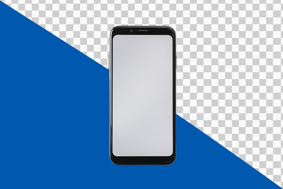 Smartphone mockup on transparent background PNG image 