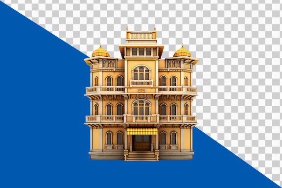 Old building on transparent background PNG image