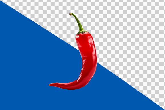 Red hot chili pepper on transparent background PNG image