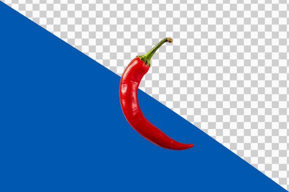 Red hot chili pepper on transparent background PNG image