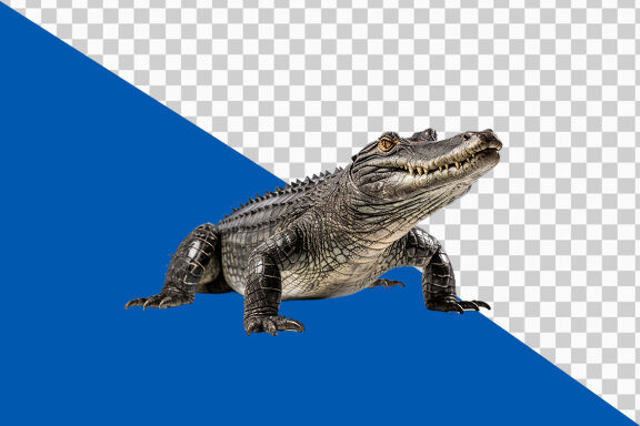 Crocodile on transparent background PNG image