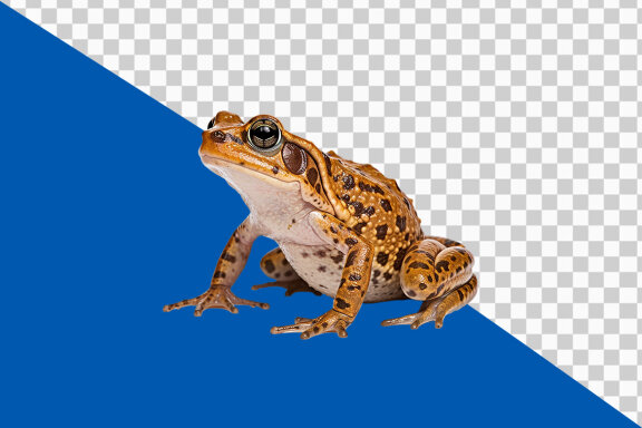 Frog on transparent background PNG image 