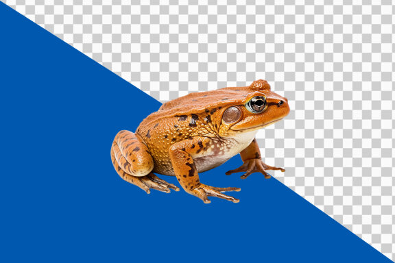Frog on transparent background PNG image 