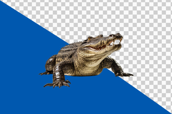 Crocodile on transparent background PNG image