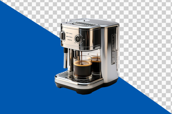 Coffee making machine transparent background PNG image 
