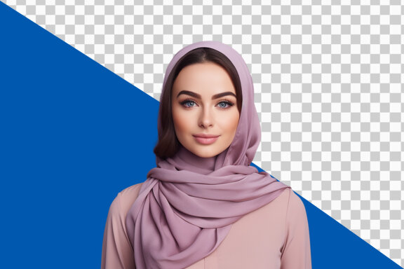 Portrait of young Arab businesswoman on transparent background PNG image