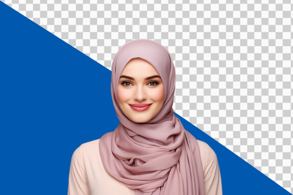 Portrait of young Arab businesswoman on transparent background PNG image
